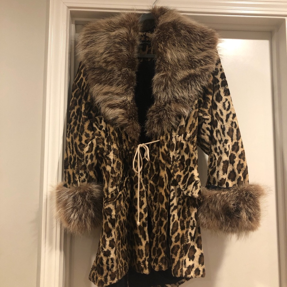 Elizabeth & James vintage faux fur coat.